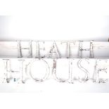 TEN EARLY 20TH CENTURY CAST METAL LETTERS, "HEATH HOUSE"