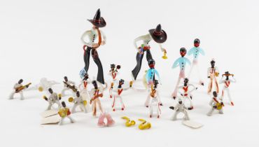 A GROUP OF MID 20TH CENTURY VENETIAN GLASS FIGURES (QTY)