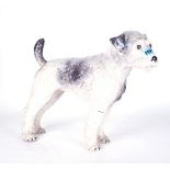 A LARGE 20TH CENTURY CERAMIC MODEL OF A FOX TERRIER