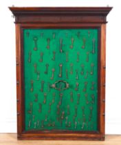 A LATE VICTORIAN MAHOGANY NEO-CLASSICAL STYLE ARCHITECTURAL FRAME WITH A COLLECTION OF VARIOUS...