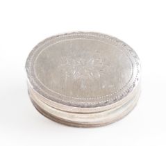 A GEORGE III SILVER OVAL NUTMEG GRATER