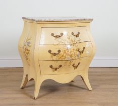 A MARBLE TOP COMMODE