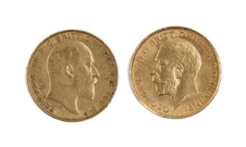TWO HALF SOVEREIGNS (2)