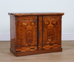 PROBABLY AUGSBURG; A PAIR OF 18TH CENTURY MARQUETRY INLAID CUPBOARD DOORS