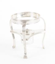 A GEORGE III SILVER SPIRIT BURNER STAND