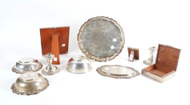 A GROUP OF FOREIGN AND PLATED WARES (9)