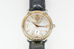 A MAURICE LACROIX STEEL AND GOLD GENTLEMAN'S AUTOMATIC WRISTWATCH