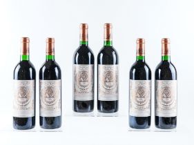 SIX BOTTLES OF CHATEAU AU LONGUEVILLE AU BARON DE PICHON-LONGUEVILLE BORDEAUX 1989 (6)