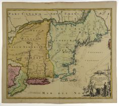 HOMANN, Johann Baptist (1664-1724). Nova Anglia Septentrionali Americae, [Nuremberg: c.1720],...