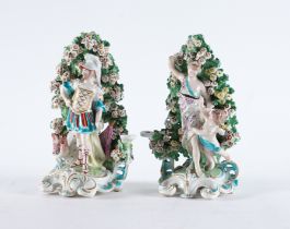 A PAIR OF DERBY PORCELAIN CANDLESTICK FIGURES (2)