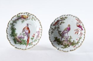 A PAIR OF CHELSEA PORCELAIN PLATES (2)