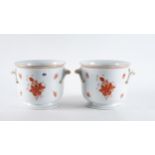 A PAIR OF HEREND PORCELAIN U-SHAPED WINE COOLERS (2)