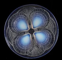 A LALIQUE `COQUILLES NO.2' CLEAR AND OPALESCENT GLASS PLATE