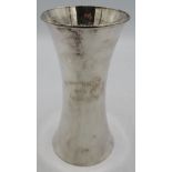 A plain silver waisted vase. Approx: 6" high. Sheffield 1927. Engraved 'Beaconsfield Golf Club
