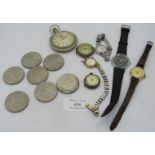 A Motocron wristwatch, water protected and shock resistant with a black leather strap unused and