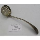 A Georgian silver sifter spoon. London 1797. 0.5 troy oz/16 grams. Condition report: Small split