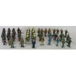 A collection Hachette model lead soldiers, hand painted, average height: 6.5 cm. Includes British,