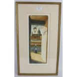 Glyn Thomas (b.1946) - 'St. Pauls', pencil signed ltd edition etching, 83/150, 35cm x 13cm,