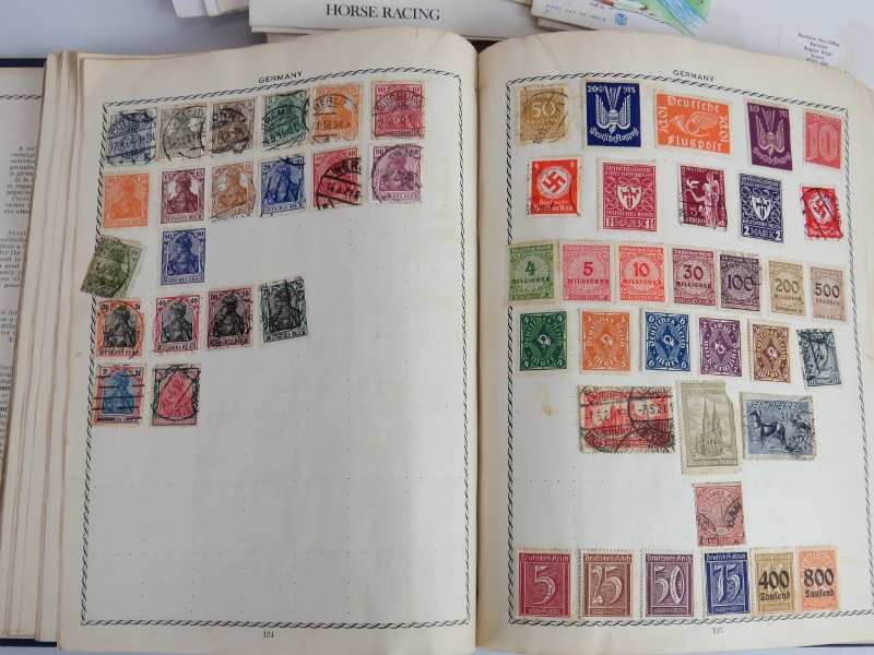 A vintage stamp album and contents including a Penny Black, also a small collection of first day - Image 5 of 6