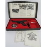 A Webley & Scott Hurricane air pistol, .22 calibre, with box, accessories and instructions c1982. (