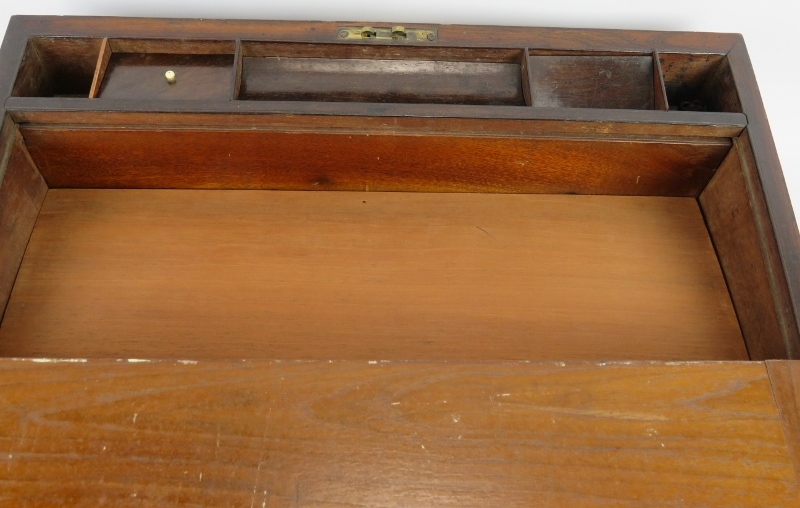 An early 19th century ebonised writing slope with brass and gilt decoration. Internally fitted - Image 4 of 5