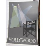 HOLLYWOOD - a 1984 'King Posters' Silkscreen poster, 88cm x 62cm, unframed. Condition report: No