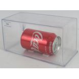 Damien Hirst (British, b.1965) - a hand-signed Coca Cola can, displayed in a Perspex case, 20cm