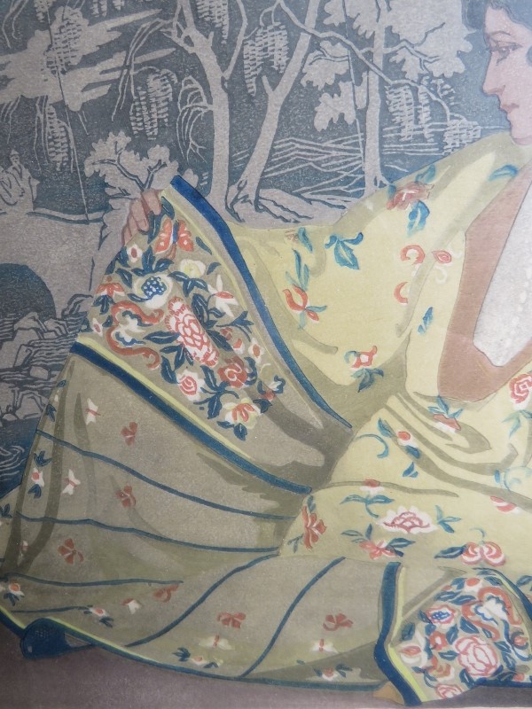 Arthur Rigden Read (1879-1955) - 'The Mandarin gown', pencil signed limited edition woodblock print, - Image 9 of 11