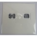 Eric Ravilious (1903-1942) - Two small wood engravings, each approx 4.5cm x 5cm, inset single mount,