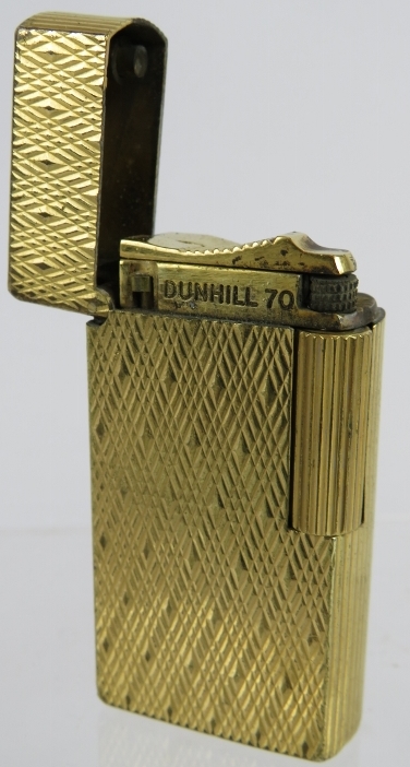 A gold plated Dunhill 70 cigarette lighter, a Dunhill white spot cigarette holder and a Ronson - Image 3 of 5