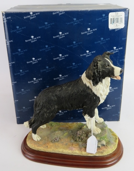 A Border Fine Arts figure 'Border Collie Standing' by Margaret Turner 2002. Height 25cm. Length - Image 4 of 5