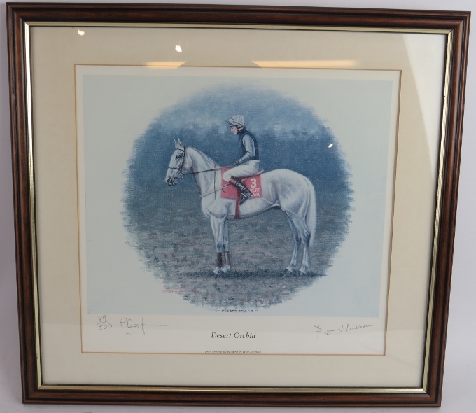 A Royal Doulton figurine of Desert Orchid and a limited edition print signed by Peter Deighan and - Image 2 of 7