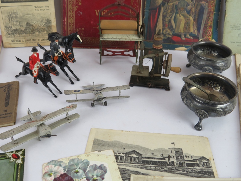 A mixed lot of collectables including Britain's horses, a miniature mangle and sewing machine, - Image 2 of 4