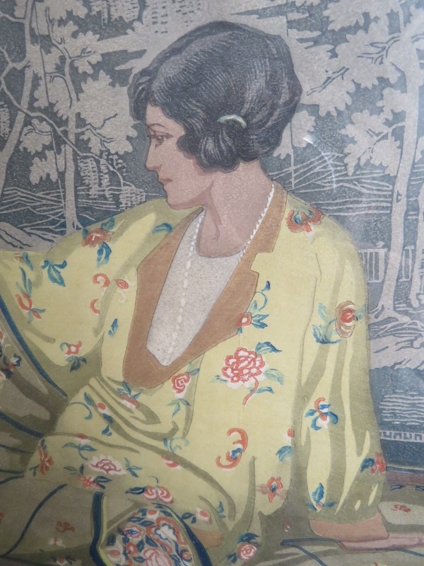 Arthur Rigden Read (1879-1955) - 'The Mandarin gown', pencil signed limited edition woodblock print, - Image 8 of 11