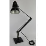 A vintage black Angle poise lamp by George Cawardine for Herbert Terry & Sons with two step base.