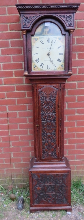 An 18th century 30-hour striking longcase clock by Charles Alexander of Barnstable in a 19th century