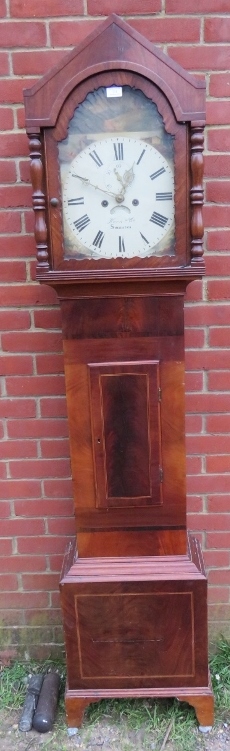 A 19th century mahogany and walnut cased 8-day striking longcase clock by Kern & Co of Swansea,