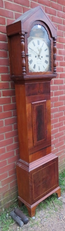A 19th century mahogany and walnut cased 8-day striking longcase clock by Kern & Co of Swansea, - Image 2 of 5