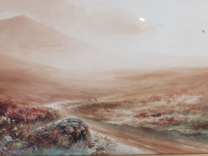 British School (late 19th/early 20th century) - 'Moors landscape', watercolour, indistinctly - Image 2 of 4