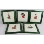 A series of 5 children's nursey rhyme illustrations in watercolour - we are advised by the vendor