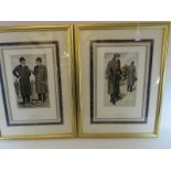 Two Mayfair fashion prints. Framed and mounted, 39 x 25.. Condition report: prints in good