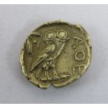 An interesting old coin, purports to be an Athenian 'owl' tetradachm of c.500-100 B.C, age