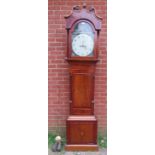 A Georgian oak and mahogany cased 8-day striking longcase clock by James Davies of Leominster, the