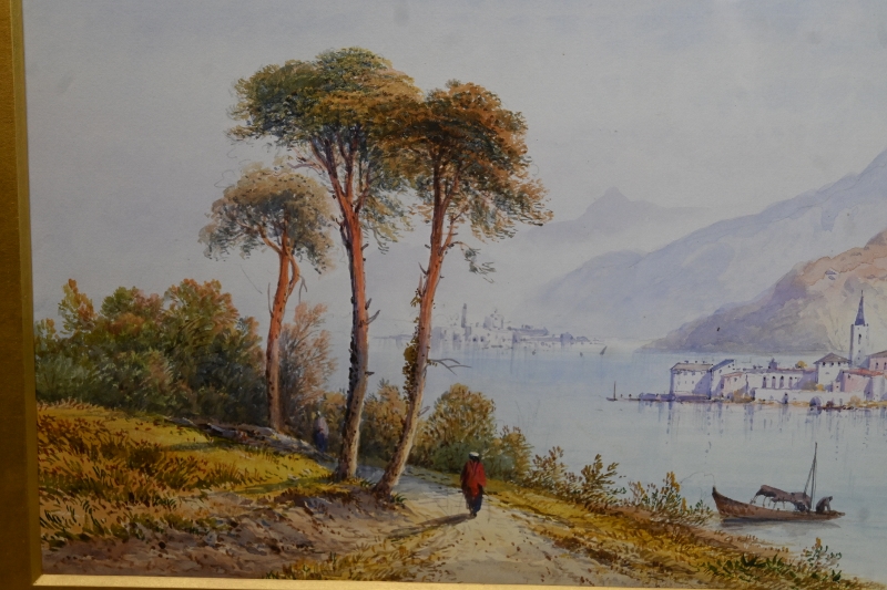 Edwin Saint-John (act. 1880-1920) - 'Italian lake scenes', 4, watercolours, signed, each approx 25cm - Image 7 of 26