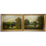 J.G. Grey (1870) - 'Large country houses and estates', a pair, oils on canvas, signed and dated,
