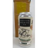 Connor Brothers (Contemporary) signed can. Padstow Brewing Co. 440 ml stout, 15cm height. NB: A