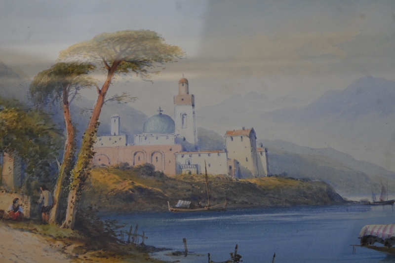 Edwin Saint-John (act. 1880-1920) - 'Italian lake scenes', 4, watercolours, signed, each approx 25cm - Image 16 of 26