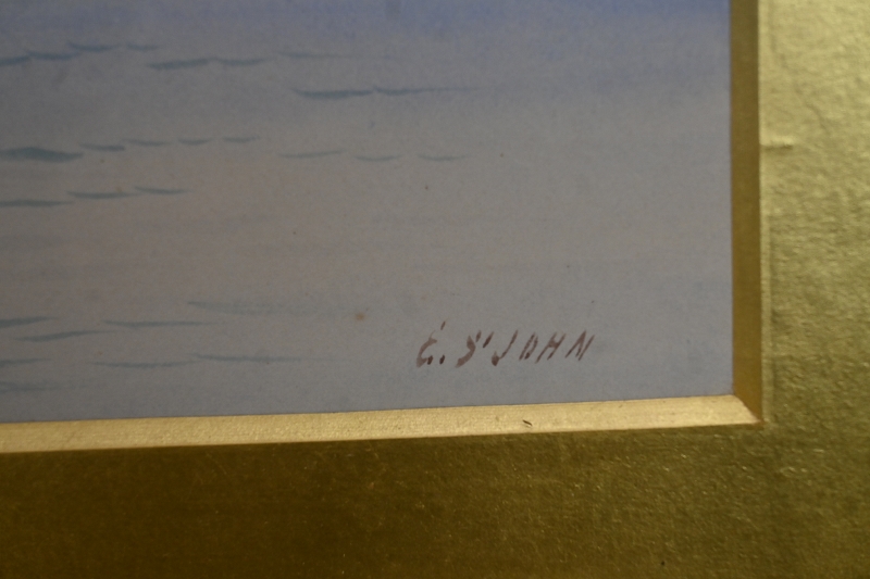 Edwin Saint-John (act. 1880-1920) - 'Italian lake scenes', 4, watercolours, signed, each approx 25cm - Image 5 of 26