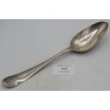 A Georgian silver dessert spoon. London 1773. 2 troy oz/59 grams. Condition report: Slight age