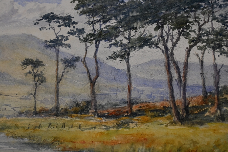 Charles Sellar (Scottish 1856 - 1926) - 'River landscape with mountainous background', - Image 5 of 9